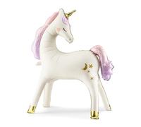 Giant Standing Unicorn Foil Balloon PartyDeco 37.5x34 Inch, White Self-Standing Unicorn Balloons for Birthday Decorations, 3D Rainbow Party Supplies