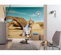 Giant Star Wars Wallpaper Mural Droids Photo Wall Yellow Bedroom 144x100 inch