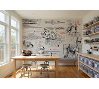 Giant Star Wars Wallpaper Mural Technical Plan Photo Wall Bedroom 144x100inch