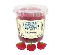 Giant Strawberries Sweets Bucket Gummy Sweets