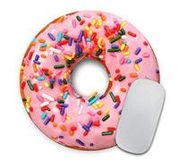 Giant Strawberry Donut with Sprinkles - Circle Mouse Pad - Mousepad - Funny - Coworker Gift Teacher - Realistic Food - Desert - Doughnut