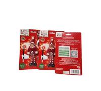 Giant Strawberry Flavour Gummy Elf - Festive Novelty Chewy Sweet | Soft Fruity Christmas Treat | Fun Stocking Filler | Holiday Candy Figure for Kids and Adults (pack of 3)