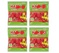 Giant Strawberry Strawbs Gummy Chewy Soft Sweets in 140g Share Bag x 4