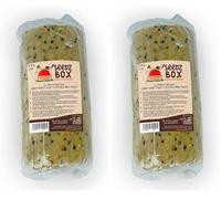Giant Suet Block For Wild Birds 575g - Seedzbox Deluxe Insect Suet Log Treat - Rich in Protein and Fat - Dried Insects Fat Log - Ideal For Log Feeders and Garden Bird Tables (Pack of 2)