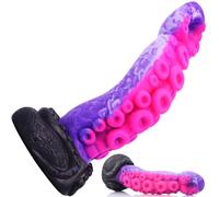 Giant Tentacle Octopus Fantasy Dildo for Women, Premium Silicone Alien Creature Design with Suction Cup for G-Spot and Anal Pleasure, Beginner-Friendly Adult Toy for Couples (Purple)
