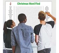 Giant Thanksgiving Word Search Poster Jumbo 36x24 Inch Wall Game Holiday Activity Large Christmas Word Find Puzzle Family Decor (Christmas Word Find)