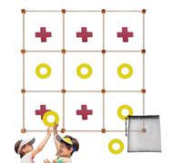Giant Ti-c Tac Toe Outdoor Game, Giant Outdoor Game, Ti-c-tac-toe Toy, Boosts Hand-Eye Coordination, Quick Setup, 90x90cm, Great For Family Activity