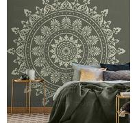 Giant Traditional Stencils 170 cm - Giant Mandala Pattern - Round Flowers - For Wall Decoration - Reusable - For Refrigerators - Paintable Sealant