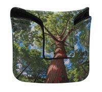 Giant Tree Forests Sky View Mallet Style Putter Cover Magnetic Snap Golf Putter Headcover for Men and Women Waterproof PU Leather