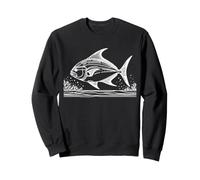 Giant Trevally Line Art Fish Lover Sweatshirt