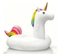 Giant Unicorn Inflatable Pool Float 200 * 100 * 90cm,Pool Floating Raft Water Float Beach Floaties Lounge,Large White Pool Inflatables for Adults Women 14+ Summer Pool Lake Beach Water Swim Party Toy