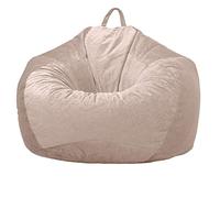 Giant Velvet Pouffe Cover for Adults & Kids Soft Grey/Blue Bean Bag Cover Easy to Remove Outdoor Armchair Accessory (No Filling Included)