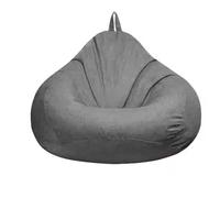 Giant Waterproof Bean Bag Chair 100 * 120cm Cushioned Floor Pillow for Indoor & Outdoor Use Comfortable Sacco Pouf for Living Room Relaxation Dark Color