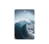 Giant waves in the ocean 4 Pcs Car Air Freshener Cards, Hanging Disposable Card Fresheners for Vehicles, Lavender Scented