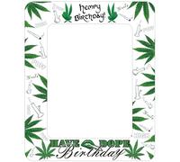 Giant Weed Themed Birthday Party Inflatable Photo Booth Selfie Frame for Pictures & Decorations Pot Leaves Cannabis Marijuana Blow Up Picture Frame Have a Dope 420 Birthday Party Supplies