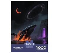 Giant Whale Breaking Abyss 1000 Pieces Premium Jigsaw Animal Age 3+ Cool Collage Effect, Fun Details, Educational, Challenging 70x50cm/1000pcs
