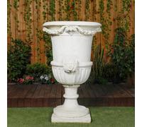 Giant White Floral Design Vase