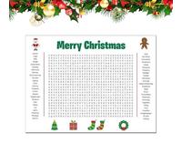 Giant Word Search Poster - 36x24 Inch Bathroom Wall Game | Thanksgiving Christmas Puzzle Activity For Kids Adults Seniors | Interactive Home Office School Decoration Art