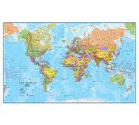 Giant World Map - Updated 2025 - Mega-Map Of The World - 201cm (w) x 116.5cm (h) - Full Lamination - Maps International