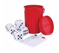 Giant Yahtzee Outdoor Yard Dice Game Set - 5 Large Soft Foam Dice with Rolling Shaker Bucket and Dry Erase Scorecard - Fun Lawn Game for Family, Kids, and Adults