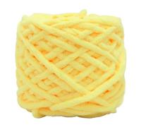 Giant Yarn 100g/DIY Ball Ice Stripe Thread Thick Yarn Single Strand Stick Hand Woven Scarf Slippers and Knitted Bag 50m Soft and Warm DIY(4 Chicken Yellow)