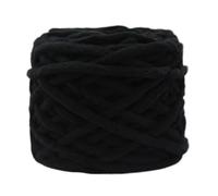Giant Yarn 100g/DIY Ball Ice Stripe Thread Thick Yarn Single Strand Stick Hand Woven Scarf Slippers and Knitted Bag 50m Soft and Warm for Hand Knitting(20 Black)