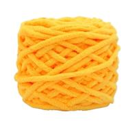 Giant Yarn 100g/DIY Ball Ice Stripe Thread Thick Yarn Single Strand Stick Hand Woven Scarf Slippers and Knitted Bag 50m Soft and Warm DIY(5 Golden)