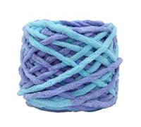 Giant Yarn 100g/DIY Ball Ice Stripe Thread Thick Yarn Single Strand Stick Hand Woven Scarf Slippers and Knitted Bag 50m Soft and Warm for Hand Knitting(47 Blue-Green)