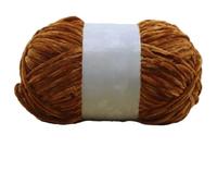 Giant Yarn 100g/Roll Soft Chenille Special Plush Chunky Yarn for Hat Dolls Glove Blanket Polyester Crochet for Crochet(07 Brown)