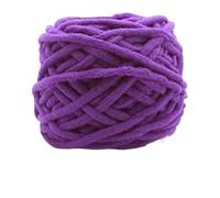 Giant Yarn 1Pc 100g Velvet Hand Knitting Yarn Polyester Crochet Knit Scarf Slipper Hat Line Cushion Doll Slippers Threads 50m for Crochet(14 Purple)