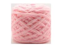 Giant Yarn 1Pc 100g Velvet Hand Knitting Yarn Polyester Crochet Knit Scarf Slipper Hat Line Cushion Doll Slippers Threads 50m for Crochet(2 Light Pink)