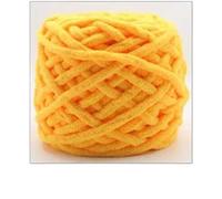 Giant Yarn 1Pc 100g Velvet Hand Knitting Yarn Polyester Crochet Knit Scarf Slipper Hat Line Cushion Doll Slippers Threads 50m for Crochet(5 Gold)