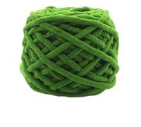 Giant Yarn 1Pc 100g Velvet Hand Knitting Yarn Polyester Crochet Knit Scarf Slipper Hat Line Cushion Doll Slippers Threads 50m for Crochet(9 Grass Green)