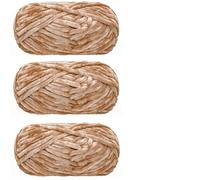 Giant Yarn 3pcs 100g Super Soft Velvet Yarn Chunky Blanket Chenille Yarns for Knitting and Crochet for Crochet(Color25)