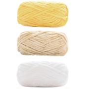 Giant Yarn 3pcs 100g Super Soft Velvet Yarn Chunky Blanket Chenille Yarns for Knitting and Crochet for Crochet(Mix D)