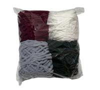 Giant Yarn 4pcs Ice Strip Line Set 400g Mix Color Chenille Knitting Yarn Kit DIY Wool for Handmade Scarf Blanket Slippers Thick Thread for Crochet(Set 17)