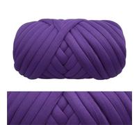 Giant Yarn 500g/Set Super Thick Soft Chunky Wool Gaint Yarn for Wintery Hat Dolls Glove Blanket DIY Bulky Arm Knitting Roving for Sewing(Dark Purple)