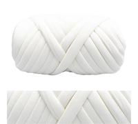 Giant Yarn 500g/Set Super Thick Soft Chunky Wool Gaint Yarn for Wintery Hat Dolls Glove Blanket DIY Bulky Arm Knitting Roving for Sewing(White)