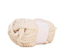 Giant Yarn 50g/Ball Colorful Ice Strip Thread Yarn Coarse Wool Chenille Thick Hand Knitting for Anti-Pilling DIY Crochet Scarf for Sewing(Beige)