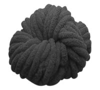 Giant Yarn DIY Chenille Chunky Yarn Thick Soft Coarse Hand-Woven Winter Warm Blanket for Knitting and Crochet for Sewing(Black)