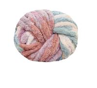 Giant Yarn Extra-Thick Ice Stripe Hand-Woven Thread Large-Thickness Chenille Cushion DIY Line Iceland Soft Wool for Crochet(Colour25)