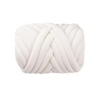 Giant Yarn Filled Yarn Long 3cm Thick Handmade Woven Wool Blanket Line Cloth Strip Pillow DIY Cat Nest for Crochet(White)