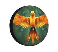 Giant Yellow Parrot Spare Tire Cover Wheel Tire Covers,Waterproof Dust-Proof Tire Covers Protector Universal Fit For Trailer Rv Suv Truck Camper 17 Inch