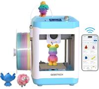 GIANTARM GEEETECH M1S Mini 3D Printer with WiFi, Color Touch Screen, Auto Direct Drive Extruder, 250mm/s High Speed Printing for Beginners