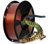 GIANTARM Tri-Colour Silk PLA Filament 1.75 mm (±0.02 mm) 1 kg, for 3D Printers, 1 Roll Vacuum Packed, Glossy, Beautiful Three-sided Colour Changing Effect, PLA Silk Tricolour, Red + Yellow + Blue