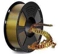 GIANTARM Tri-Colour Silk PLA Filament 1.75 mm (±0.02 mm) 1 kg, for 3D Printers, 1 Roll Vacuum Packed, Shiny Beautiful Three-sided Colour Changing Effect, PLA Silk Tricolour, Gold + Silver + Copper