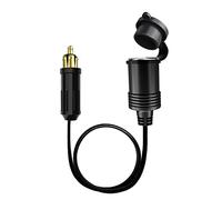 Giantdeer 30 cm 3.1 A DIN Standard Socket Adapter, 12 V DIN Plug Adapter | European DIN plug; cigarette lighter socket cable extension; waterproof cover; for 12V/24V car