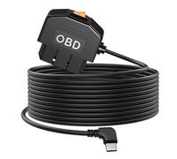 Giantdeer USB C Car OBD Power Cable, Type C OBD2 Power Cable Adapter with Switch Button, 2 Modes, 12V-36V to 5V/3A, Supports 24 Hours Monitoring, OBD Power Cable for Dash Camera GPS DVR (3.5M)