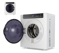 GiantexUK 4KG Vented Tumble Dryer, 1400W Compact Mini Tumble Dryer with 2 Modes, 3 Heat Levels, Digital Display, Stainless Steel Tub, Overheat Protection & Timer, Portable Electric Clothe Dryer