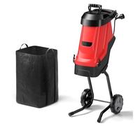 GiantexUK Garden Shredder, 1800W Wood Chipper with Dual-sided Blades, Safety Locking Knob & 49L Collection Bag, 4000RPM Speed, Electric Mulcher for 45mm Branches and Leaves